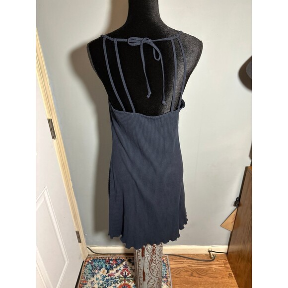 Abercrombie navy straps back dress - Picture 3 of 4
